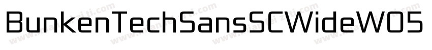 BunkenTechSansSCWideW05 SB Regular字体转换
